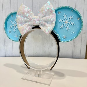 Schneeflocken-Mausohren - 3D Gedruckt - austauschbar - Strasssteine