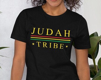 Judah tride - Rasta shirt - Rastafarian shirt - Haille Selassie - Reggae music - Red gold green