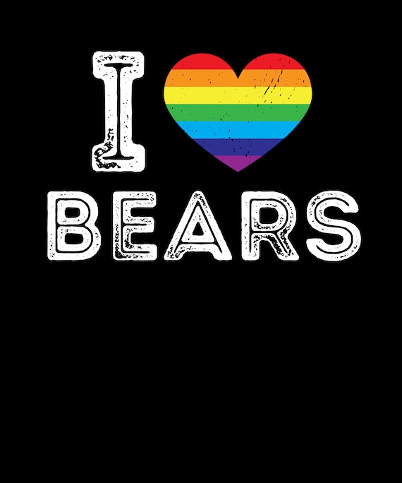 I Love Bears Shirt Gay Bear Shirt Bear Pride Shirt Rainbow Heart