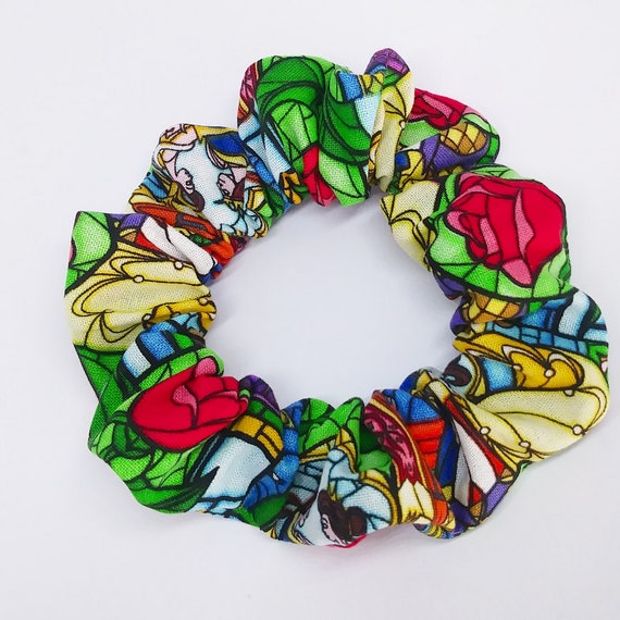 Beauty And The Beast Hair Scrunchie Stain Glass Hair Etsy