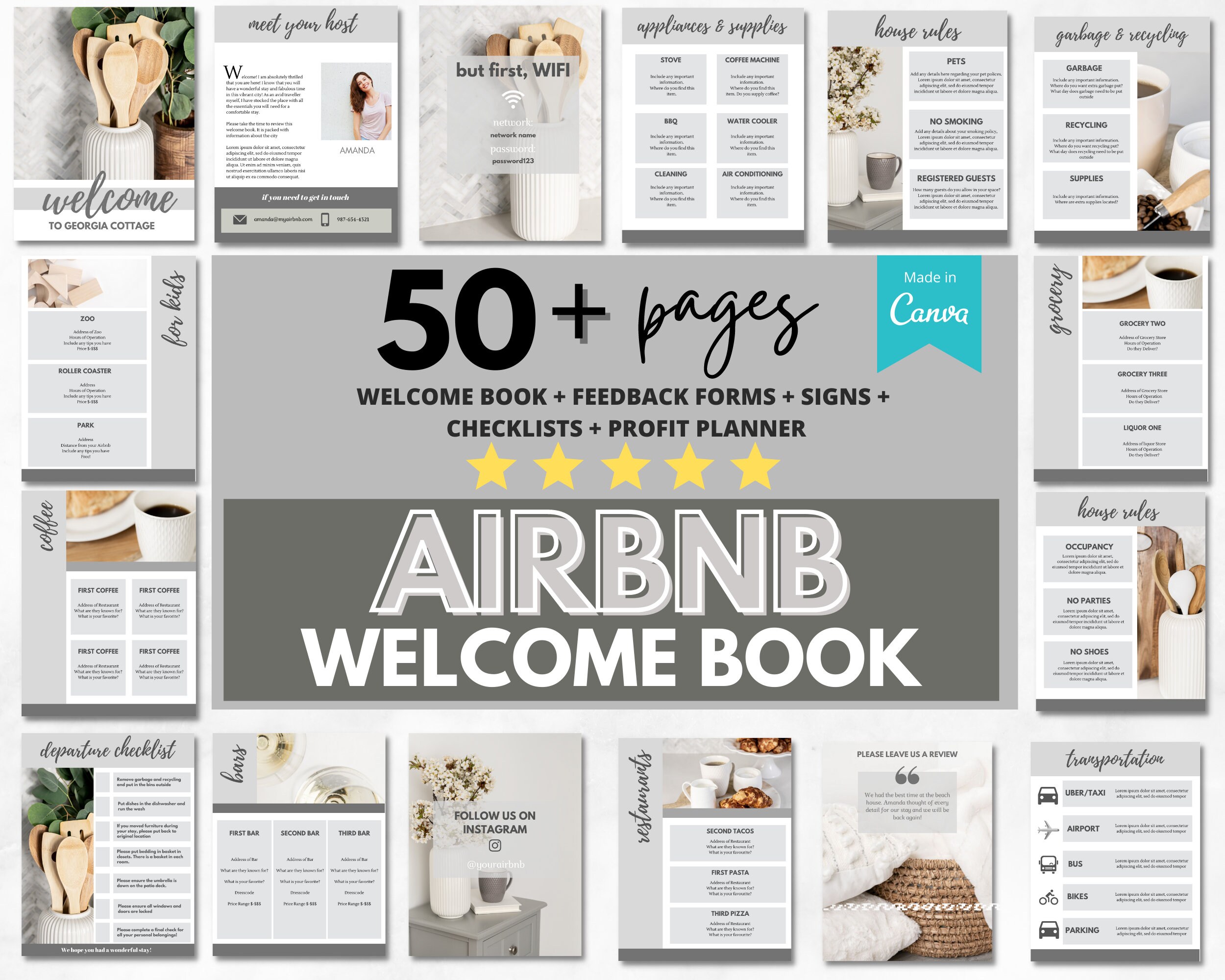 Airbnb Guest Book Template