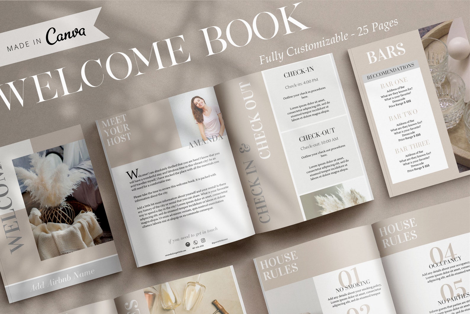 Airbnb Welcome Book House Manual Template Airbnb Guest | Etsy