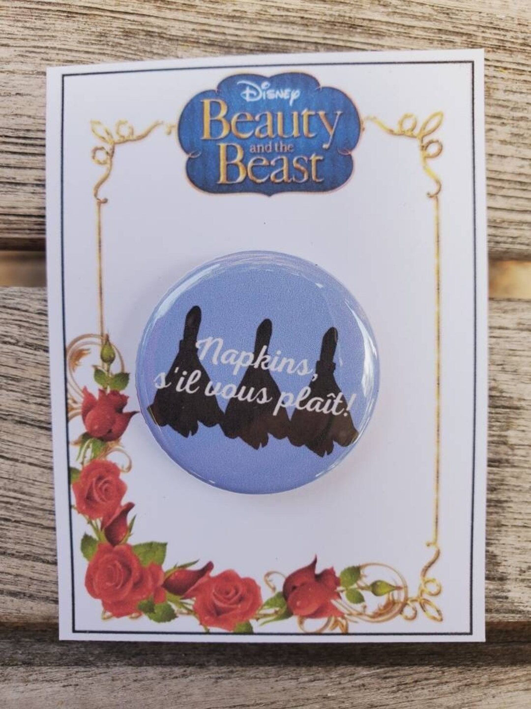 Napkins From Disney's Beauty and the Beastinspired Pin Etsy