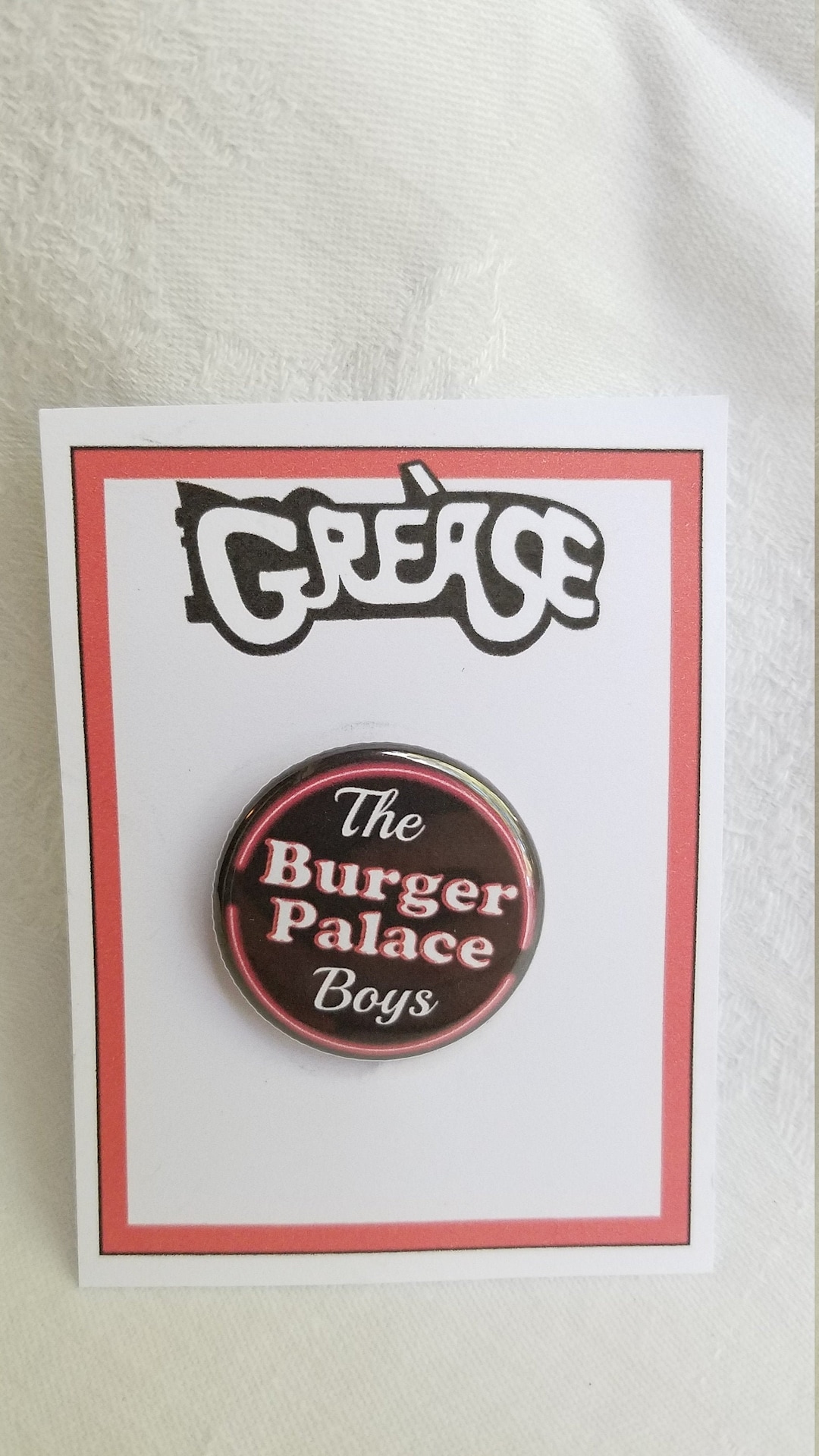 Burger Palace Boys Grease Movie Musical Inspired Pin Cast Etsy