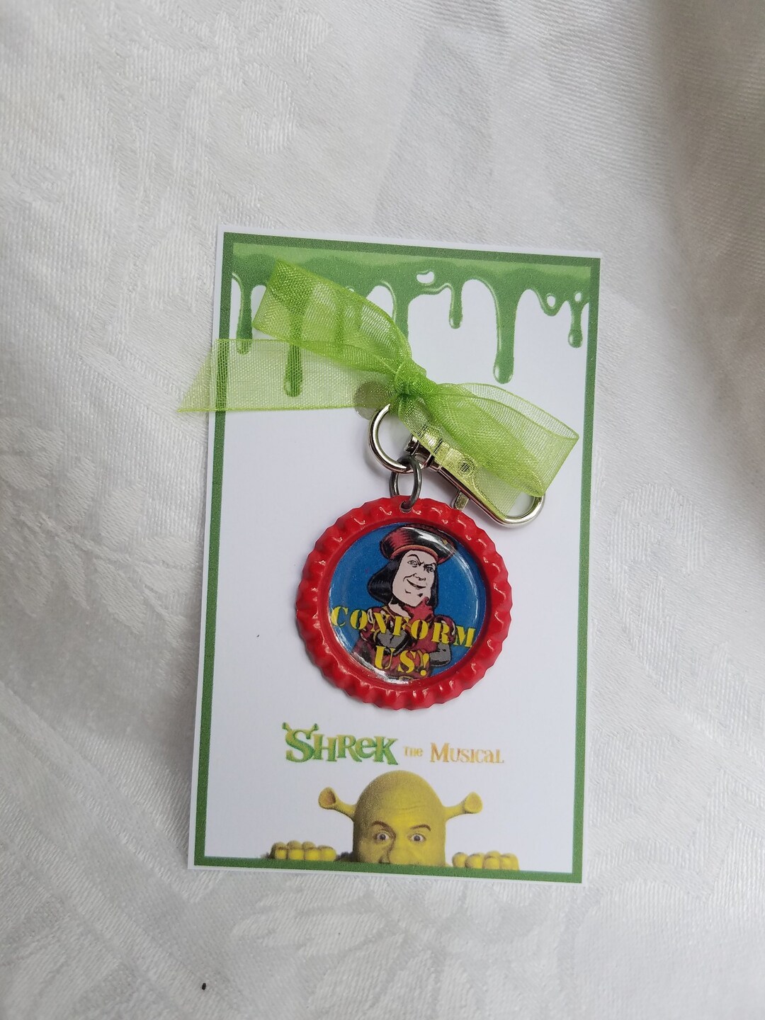 Lord Farquaad Bottlecap Keychain Shrek the Musical Cast Etsy