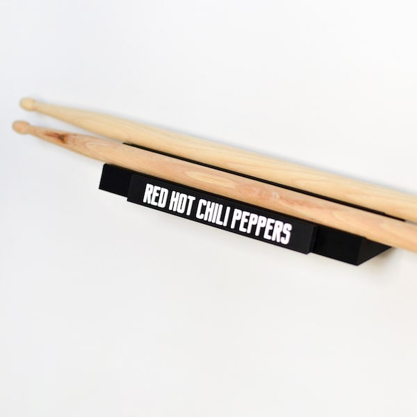 Personalized Drumstick Wall Mount Display for 2 Sticks / Trommelstock Wandhalter für 2 Sticks (3D Printed), Drum Stick Case