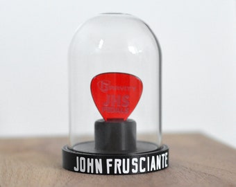 Personalized Guitarpick Display (3D Printed) with glas dome, Pick Halter personalisiert, Pick Holder, Plectrum Display, Geschenk für Musiker