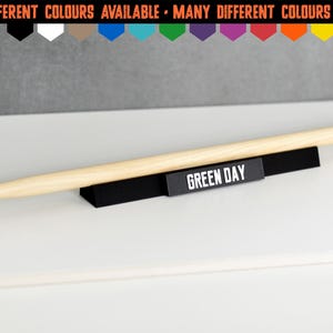 Personalisierter Drumstick-Display-Halter, benutzerdefinierter Text, Option zur Wandbefestigung, für 1 Stick, Drumstick-Halterung
