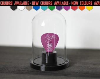 Présentoir pour médiators avec dôme en verre, Plektrum-Halter