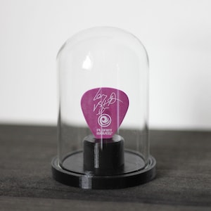 Guitarpick Display (3D Printed) with glas dome, Plektrum Halter, Pick Holder, Plectrum Display, Geschenk für Musiker, Konzert
