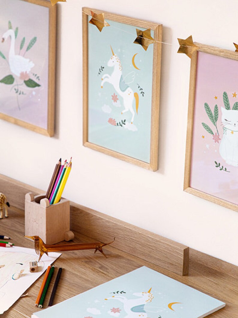 Poster A4 UNICORN & Drawing Pad 2 in 1 Drawing Block / 50 Etsy