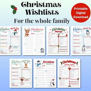 Weihnachtswunschliste für die ganze Familie Wunschlisten für Mama Papa Kleine Kinder Ältere Kinder und Großeltern Weihnachtsumfrage für die Familie