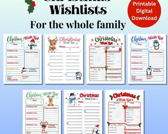 Christmas Wishlist Printable for the Whole Family Wishlists for