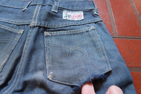 Vintage 50s 60s Youth Denim Cut-off Jeans - image 7