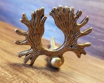 Brass Antler Drawer Knobs