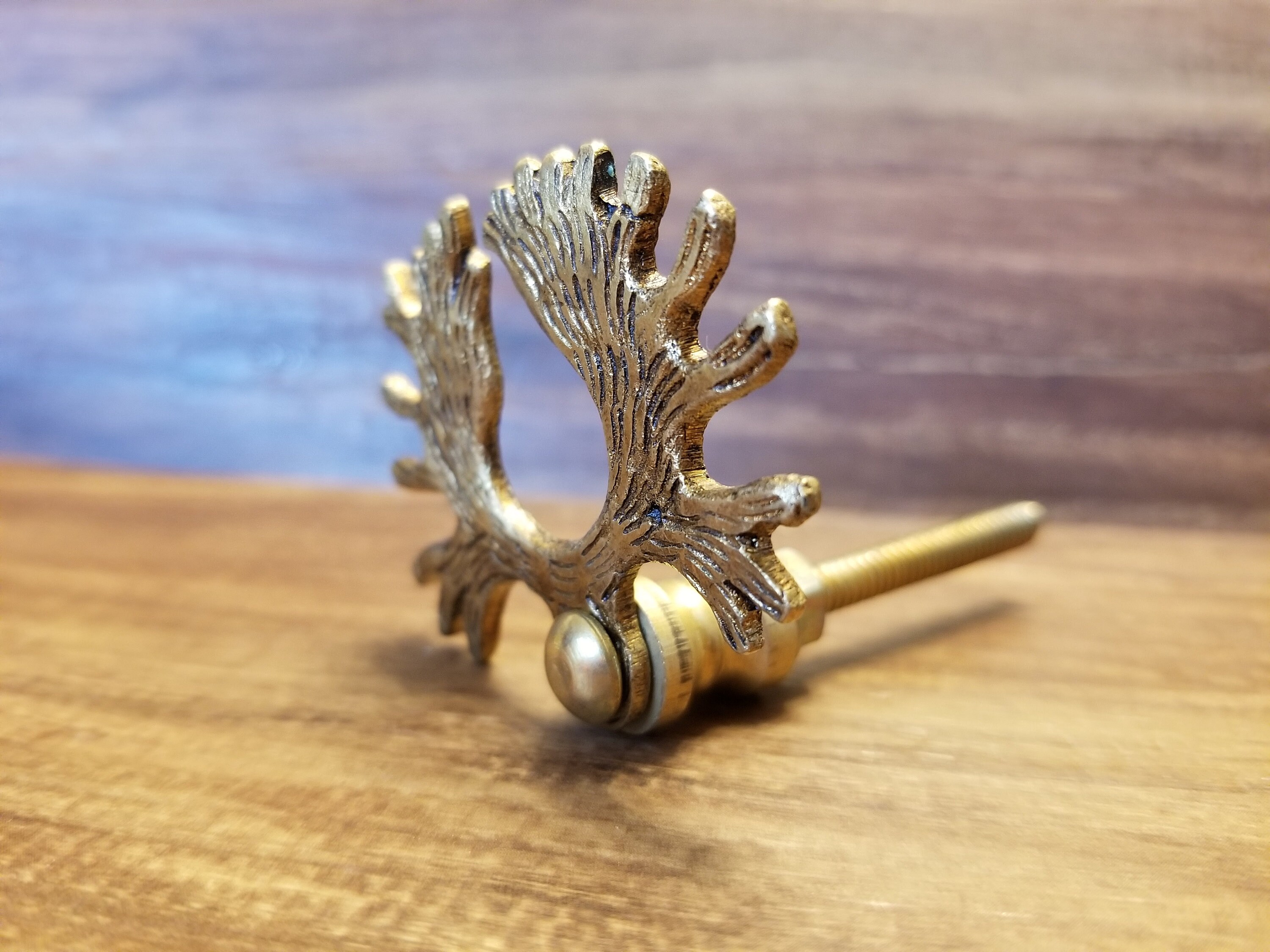 Brass Antler Drawer Knobs Etsy