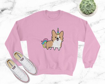 Corgi Unicorn, Corgi Sweatshirt Sweater, Dog Lover Sweater, Funny Dog Sweater, Unicorg Sweater Casual Sweatshirt