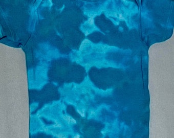 12 Months Baby Tie Dye Bodysuit/Onesie in Blues