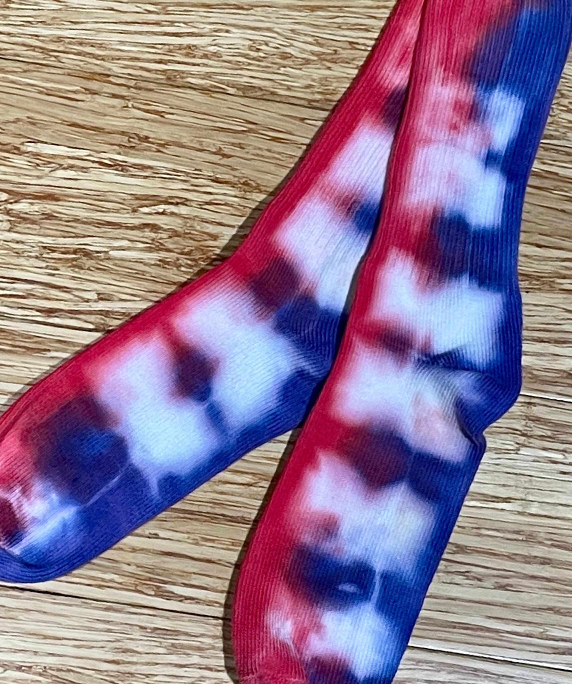 maroon tie dye softball socks