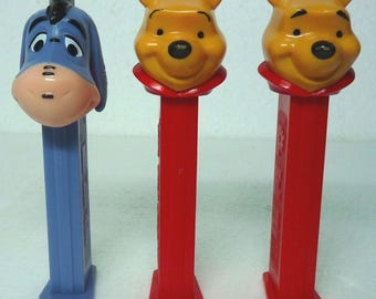 Vintage, Winnie the Pooh Pez Dispensers, 1990's