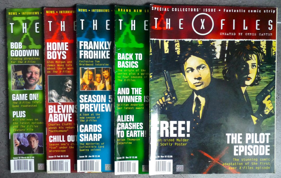 X File Magazine Vintage, the X Files Magazine by Titan, Issues No. 28, 29, 30, 31, 32 ...