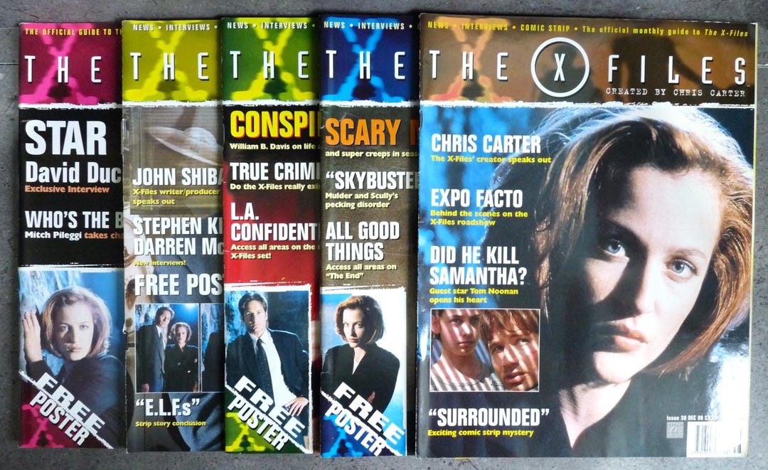 X File Magazine Vintage, the X Files Magazine by Titan, Issues No. 38, 39, 40, 41, 42 ...