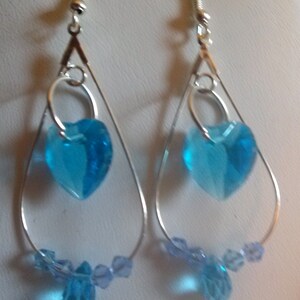 Blue teardrops and heart