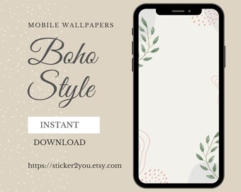 Boho Mobile Phone Wallpaper Digital Instant Download Boho Digital Instant Download Boho Mobile Phone Wallpaper