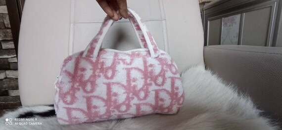 Vintage Authentic Christian Dior Terry Cloth Bag