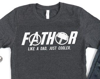 Father's Day Shirt - Fathor, Superhero Tee for Dad or Husband