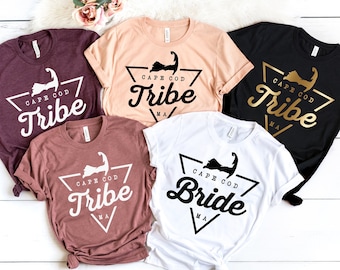 Bachelorette Party Shirts - Cape Cod, Bride Tribe, Maryland, MD, Group T-Shirts and Tanks, Gift, Bridesmaid, Triangle