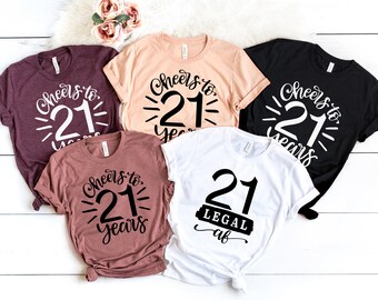 womans 21st birthday shirts