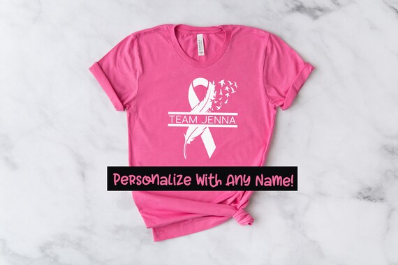 Breast Cancer Awareness Shirt Team ANY NAME Breast Cancer - Etsy