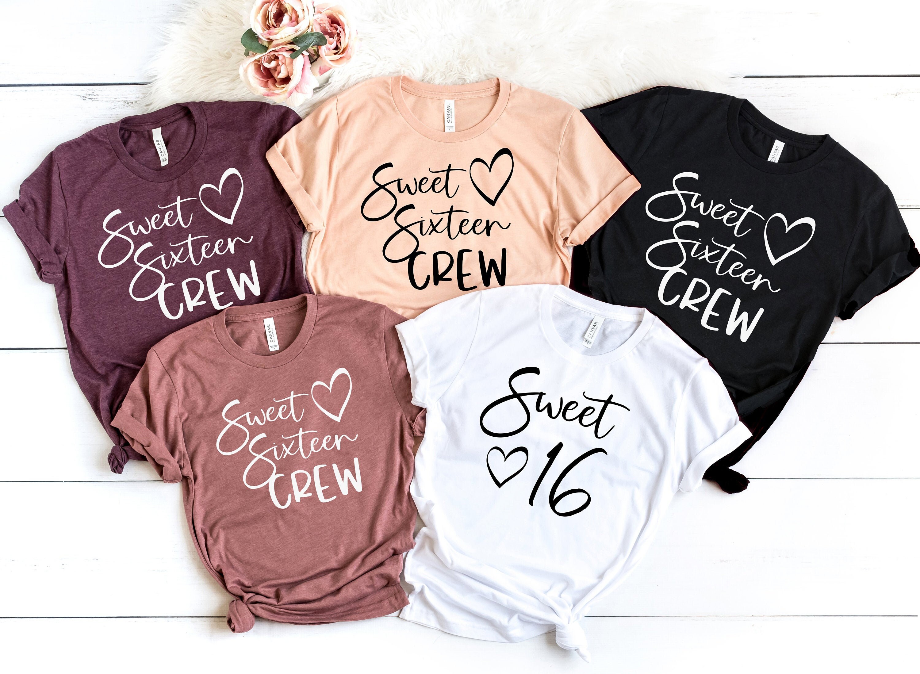 Sweet 16 shirts for friends Clearance