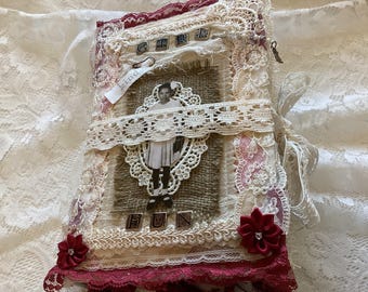 Vintage African American Girl Themed Lace Junk Journal