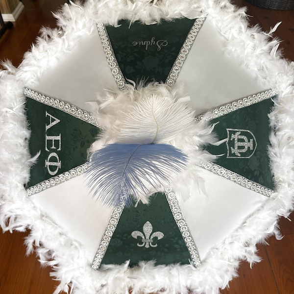 Tulane Graduation Umbrella, Tulane Graduation Second Line Umbrella, Satin, Second Line Umbrella, Custom Umbrella, Decorated, Personalized