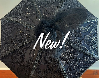 Second Line Umbrella, Second Line Umbrella Wedding, Sequin Lace, Second Line Umbrella Bride Groom, Custom Umbrella, 2nd Line Umbrella