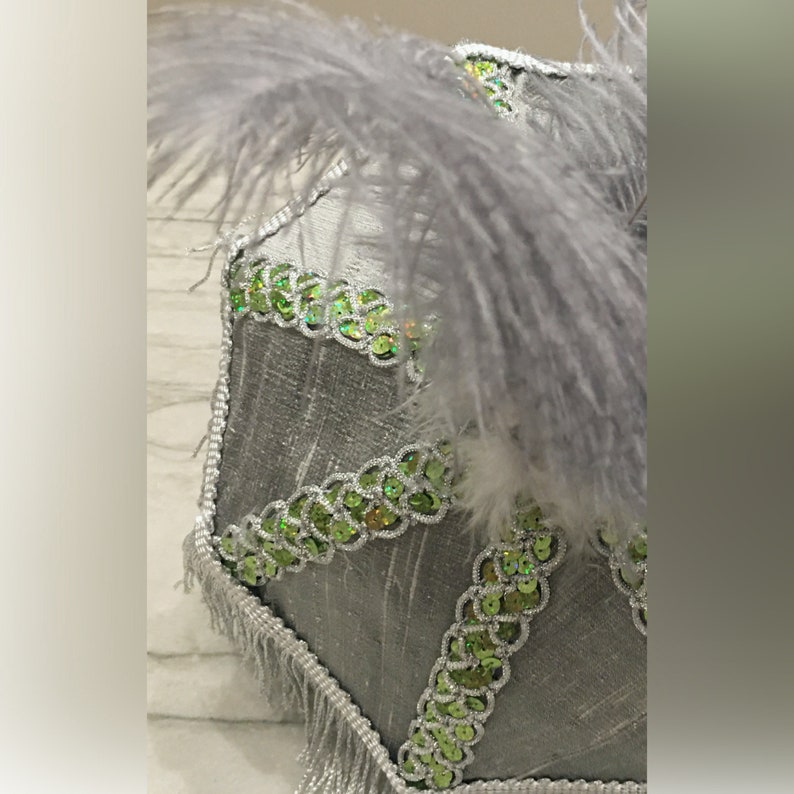 Second line Umbrellas Bride Feather Decorated Custom Secondline Umbrella Second line Umbrella Wedding New Orleans Silk Fringe