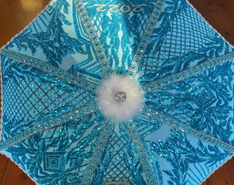 Tulane Graduation Umbrella, Tulane Graduation Second Line Umbrella, Lace, Second Line Umbrella, Custom Umbrella, Decorated, Personalized