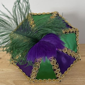 Mardi Gras Second Line Umbrella, Satin Second Line Umbrella, Second Line Umbrella, Second Line Umbrella for Wedding, Custom image 1