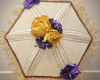 Flower Second Line Umbrella, Second Line Umbrella for Wedding, Anniversary, Birthday, Bride and Groom, Custom Umbrella, 2nd Line, Secondline