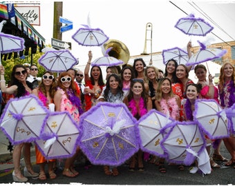 Group Second Line Umbrella, Second Line Umbrella for Wedding, Anniversary, Birthday, Bride and Groom, Custom Umbrella, 2nd Line Umbrella