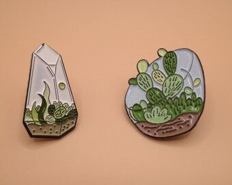 SALE EINZELPREIS – Terrarium Pflanzen Emaille Pin’s