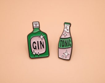 Gin & Tonic - Épingles double émail !