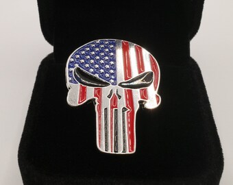Logo The Punisher USA - épingles en émail (+ reflet miroir, incroyablement beau)