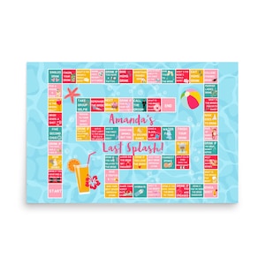 Customizable Bachelorette Drinking Game - Last Splash