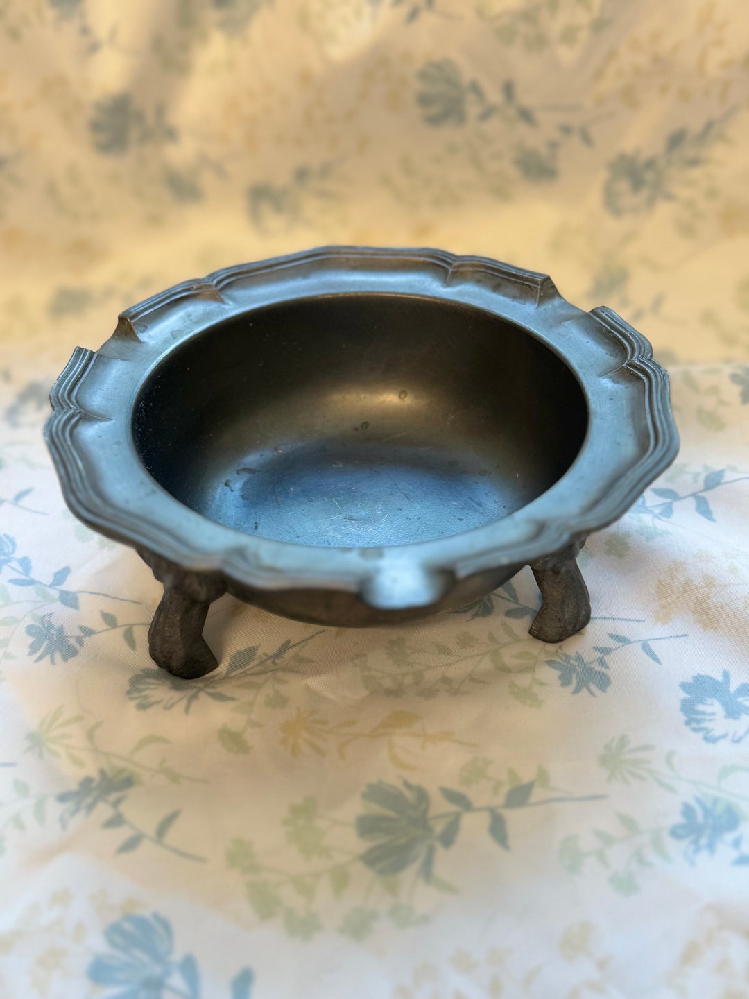 Vintage Pewter Ashtray 6 Decorative Etsy