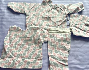 Recién nacido a 3 meses Bebé Nepali Dhaka Bhoto set/Hecho en Nepal/ Muslin & Cotton made/Cotton Daura Surwal Bhoto Set
