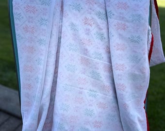 Manta nepalí de Dhaka/Gacha nepalí/Manta para bebé/Arrullo para bebé/Hecha en Nepal/Envoltura de bebé de muselina y algodón
