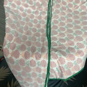 Nepali Dhaka Blanket| Newari Gacha| Red Rose flower print | Khasto Cotton Muslin wrape| Made in Nepal |Throw Blanket